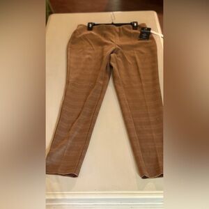 Women’s Zac & Rachel Brown Straight Leg Trousers large with elastic waistband